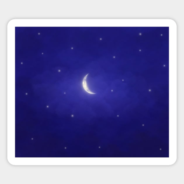 A cloudy night sky Sticker by mia-alice85